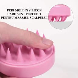 Peri din silicon pentru masaj scalp
