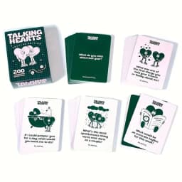 Joc de Conversatie pentru Cupluri Talking Hearts, 200 Intrebari, 2 Carti Wild, Descopera Noi Laturi ale Partenerului - 3