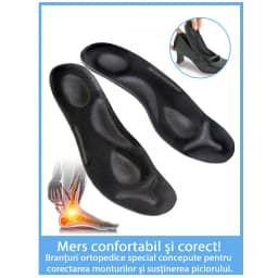 Branțuri Ortopedice, Suport Călcâi și Talpă, Absorbție Șocuri, Pernițe Ergonomice Moi, Corectare Postură, Mărime Ajustabilă - imagine 3