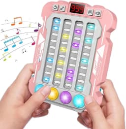 Jucărie electronică ritm muzical roz lumini LED