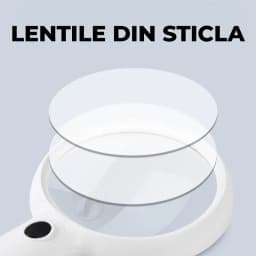 Lupă LED 10X - 30X cu lentila din sticla