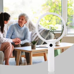 Lupa Rotundă Miraza, Mărire 30X, Sticlă Optică, Iluminare LED, USB-C, 9 cm Alb - 2