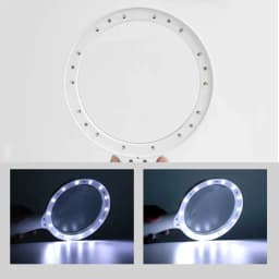 Lupa Mare Rotundă 10X-30X, LED 20, Sticlă, USB-C, 13 cm, Alb - imagine 5