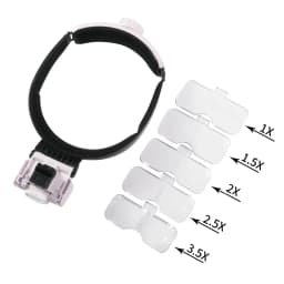 Vedere de sus lupa cap Miraza cu toate lentilele