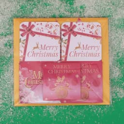 set felicitare roz ambalata