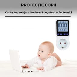 Priza cu contor de energie Miraza cu protectie copii