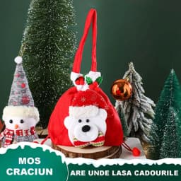 saculet cadouri Craciun ursulet Miraza